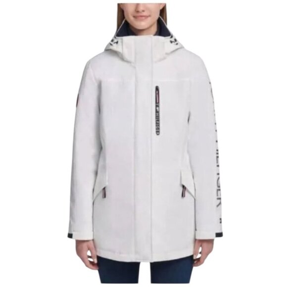 Tommy Hilfiger Women's 3 in 1 All Weather System Hooded Jacket Medium - Picture 3 of 12